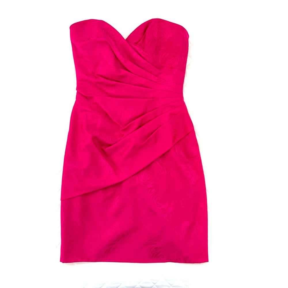 Like New AJ Bari silk strapless dress